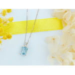 Naszyjnik ze złota 585 z topazem i cyrkonią