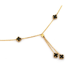 naszyjnik z onyksem złoty