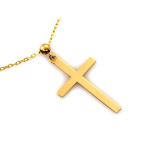 gładki złoty naszyjnik