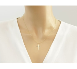 złoty naszyjnik bez cyrkonii