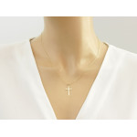 złoty naszyjnik bez cyrkonii