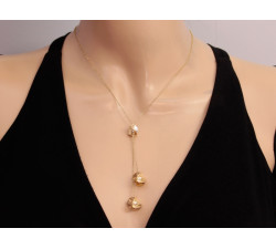 złoty naszyjnik bez cyrkonii