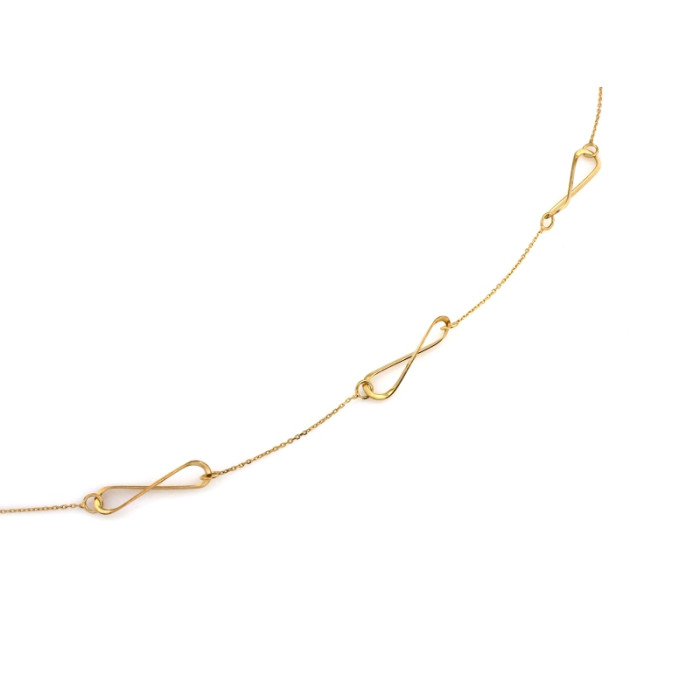 złoty naszyjnik bez cyrkonii