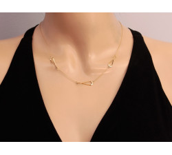 gładki złoty naszyjnik