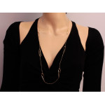 złoty naszyjnik bez cyrkonii