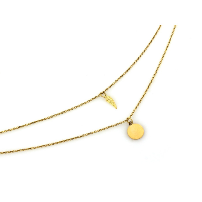 gładki złoty naszyjnik