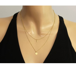 klasyczny złoty naszyjnik