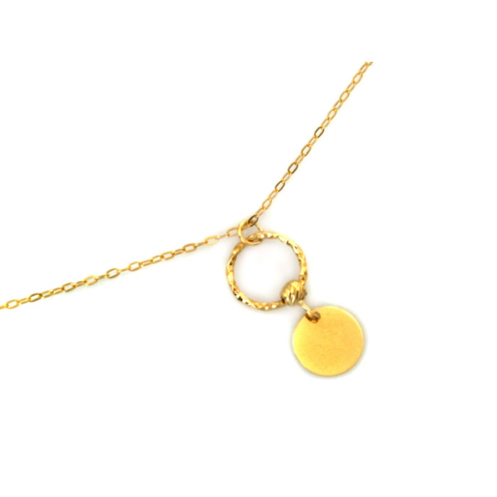 złoty naszyjnik bez cyrkonii