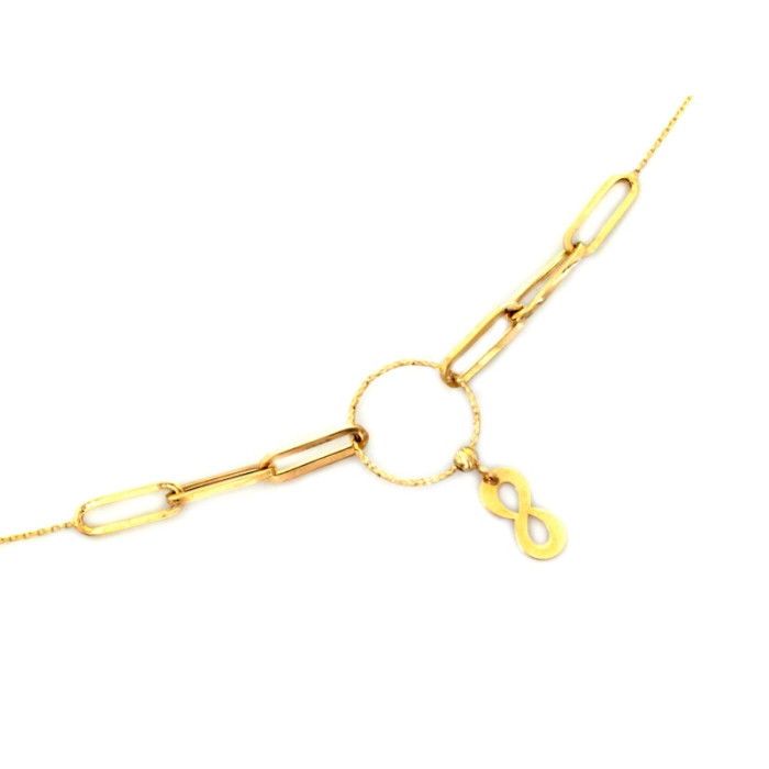 złoty naszyjnik bez cyrkonii