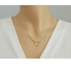 klasyczny złoty naszyjnik