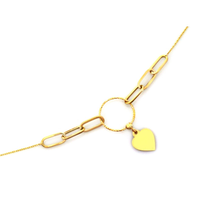 złoty naszyjnik bez cyrkonii