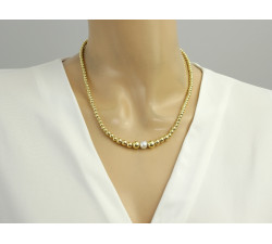 naszyjnik ze złota perła