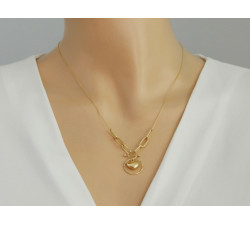 gładki złoty naszyjnik