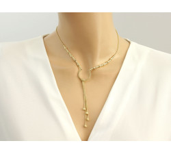 złoty naszyjnik bez cyrkonii