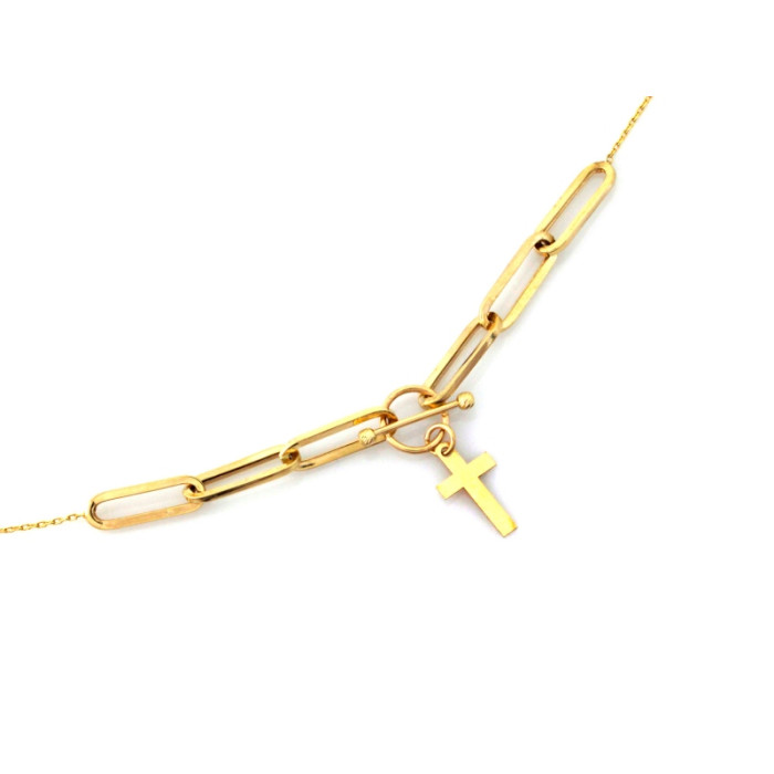 złoty naszyjnik bez kamieni