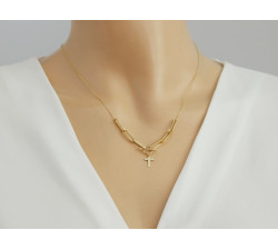 złoty naszyjnik bez cyrkonii