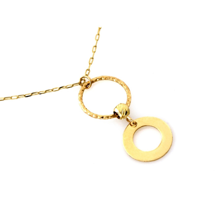 złoty naszyjnik bez cyrkonii