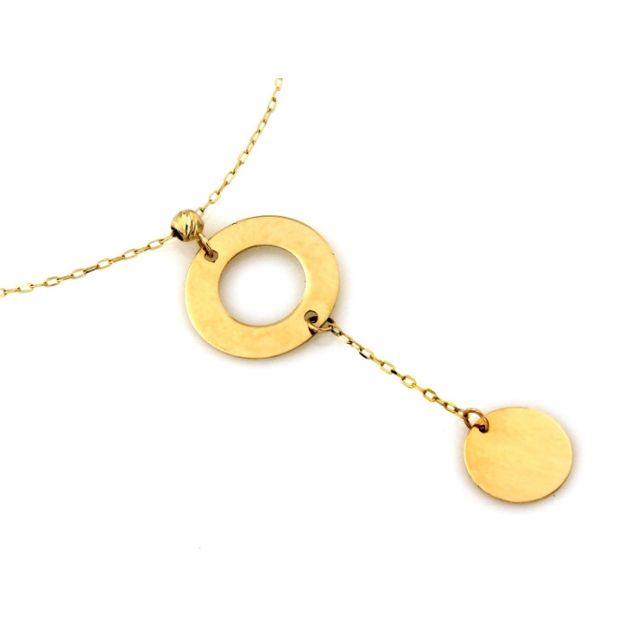 gładki złoty naszyjnik