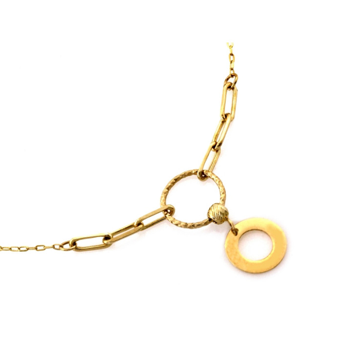 złoty naszyjnik bez cyrkonii