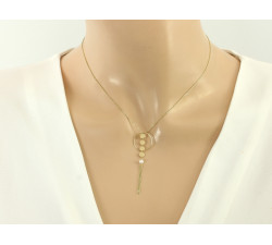 złoty naszyjnik bez cyrkonii