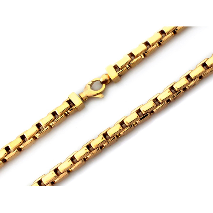 łańcuszek kostka ze złota 585