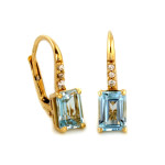 złote kolczyki topaz