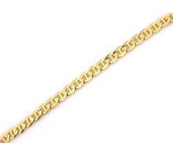 Złota szeroka bransoletka 585 splot marina