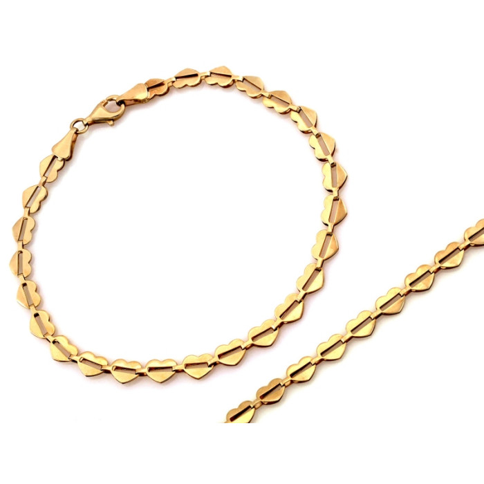 Złota bransoletka 585 elementowa