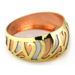 Złoty pierścionek 375 przeplatany