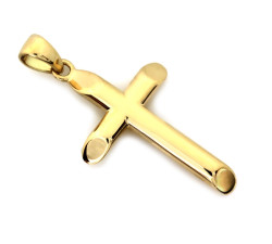 Przywieszka złoty krzyżyk 375 gładki krzyż wisiorek na łańcuszek
