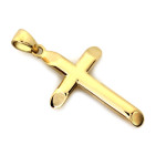 Przywieszka złoty krzyżyk 375 gładki krzyż wisiorek na łańcuszek