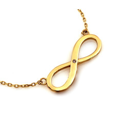 złoty naszyjnik bez cyrkonii