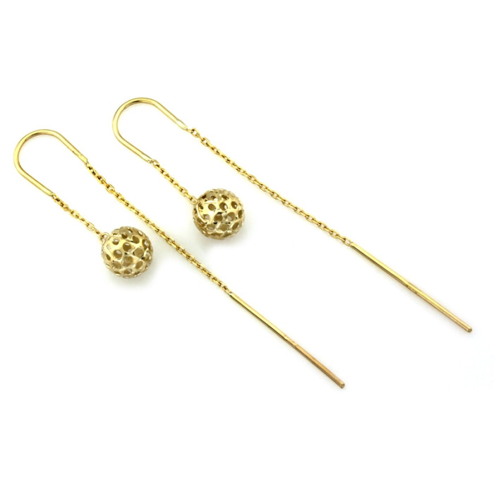 złote kolczyki gładkie