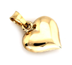 Wypukłe serduszko zawieszka ze złota 375 mały dwustronny wisiorek na prezent