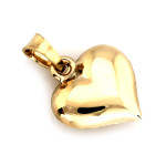 Wypukłe serduszko zawieszka ze złota 375 mały dwustronny wisiorek na prezent