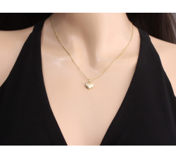 Wypukłe serduszko zawieszka ze złota 375 mały dwustronny wisiorek na prezent