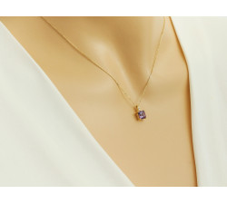 naszyjnik z ametystem złoto