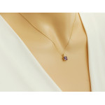 naszyjnik z ametystem złoto