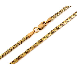 Elegancki złoty łańcuszek próby 585 w splotie snake żmijka
