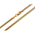 Elegancki złoty łańcuszek próby 585 w splotie snake żmijka