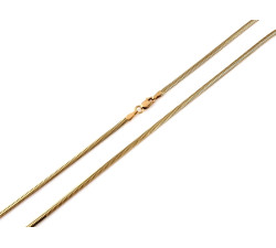 Elegancki złoty łańcuszek próby 585 w splotie snake żmijka