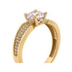 Złoty pierścionek 585 z cyrkonią