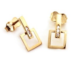 eleganckie złote kolczyki 375
