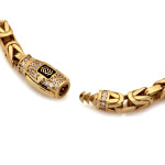 złoty łańcuch męski z cyrkoniami