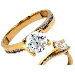 złoty pierścionek 585