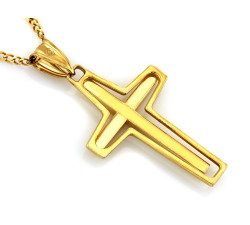 złota przywieszka krzyżyk