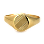 złoty pierścionek bez cyrkonii