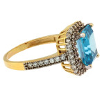 Złoty pierścionek 585 z topazem