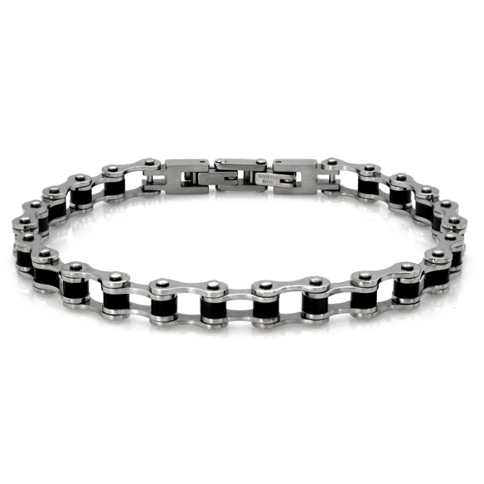 Bransoletka męska gruby łańcuch ze stali chirurgicznej