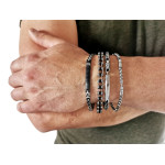 Bransoletka męska gruby łańcuch ze stali chirurgicznej